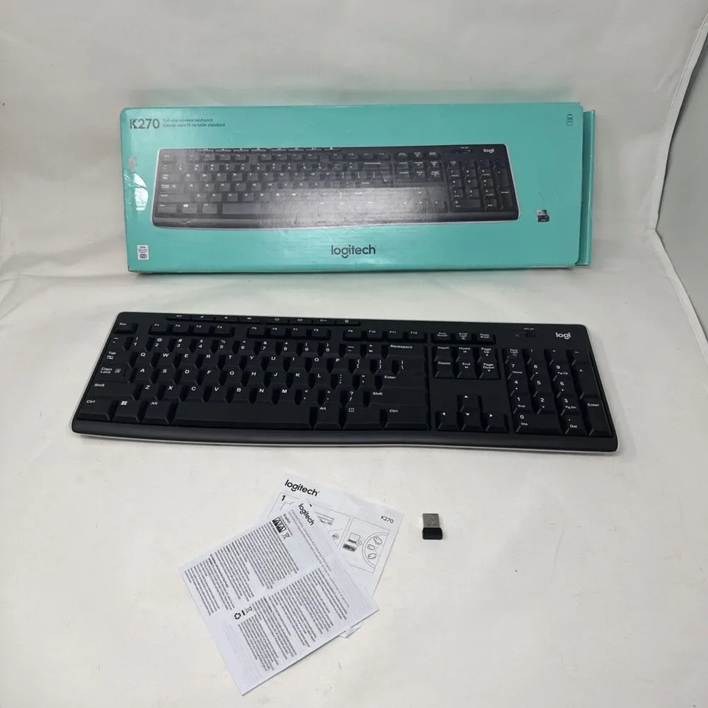 Logitech K270 Wireless Keyboard for Windows 2.4 GHz Full-Size Number Pad PC/MAC
